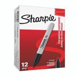 Cheap Stationery Supply of Sharpie 1985857 Fine Black Permanent Pen Pack of 12 Blister Packs Office Statationery