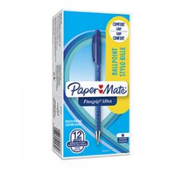 Cheap Stationery Supply of Paper Mate S0190153 Flexgrip Ultra Capped Ball Pen 1mm Blue Ink Box of 12 Office Statationery