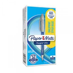 Cheap Stationery Supply of Paper Mate S0767610 Flexgrip Elite Retractable Ball Pen Medium Point 1.4mm Blue Box of 12 Office Statationery