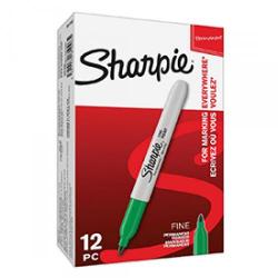 Cheap Stationery Supply of Sharpie S0810960 Fine Green Permanent Pens Box of 12 Office Statationery