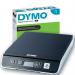 This image features a compact postal scale by Newell Brands with the Dymo M5 model. The sleek design includes an LCD display and a maximum weight capacity of 5kg. Perfect for weighing mail and packages accurately.
