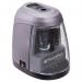 The Snopake Pencil Sharpeners Swordfish Fusion 2 Dual Power Pencil Sharpener has a sleek and modern design with a transparent body, allowing you to see the sharpening process. It has two sharpening holes and a powerful motor for quick and precise sharpening. The stainless steel blades ensure durability and the compact size makes it easy to store on any desk.