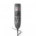 The Philips SMP3700 SpeechMike Premium Touch Dictation Microphone 27360J is a sleek and modern device. The microphone has a square shape with a large touchpad in the middle. The touchpad is equipped with buttons and a scrolling function for easy navigation. The microphone also has a sturdy stand and a built-in noise-canceling feature for clear audio capture.