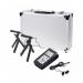 This photograph features the Olympus Dictation Olympus DM-720 4GB Digital Notetaker Conference Kit, which includes a sleek, compact digital recorder with a large LCD screen, professional conference microphone, and convenient carrying case. The LED lighting and modern design add to its professional appeal.