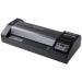 The Snopake Laminating Machines Swordfish 40350 Armoured1000 Professional A2 Laminator 29009J has a sleek and modern design, featuring a silver and black color scheme. The top is emblazoned with the brand name and model number, while the control panel is easy to navigate and use. The machine is compact yet sturdy, perfect for any professional setting.