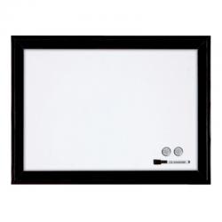 Cheap Stationery Supply of Nobo 1903785 Magnetic Dry Erase Whiteboard Black plastic Frame 430 x 585mm Office Statationery