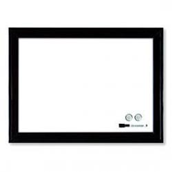 Cheap Stationery Supply of Nobo 1903785 Magnetic Dry Erase Whiteboard Black plastic Frame 430 x 585mm Office Statationery