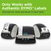 The photo features the sleek and modern design of the Newell Brands Label Makers Dymo Labelwriter 550 Desktop Label Printer. Its compact size and user-friendly buttons are clearly visible, while crisp labels are being printed out in the background.