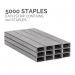 The photograph captures a stack of sleek, silver staples, each strip containing 26-6 staples. The box contains 5000 of these sturdy staples, ready to effortlessly secure your important papers. The Fellowes logo is prominently featured on the front of the box, ensuring quality and reliability.