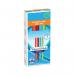 The image shows a pack of 12 Paper Mate Mechanical Pencils, each with a bright neon color. The pencils have a 0.7 HB lead and are automatic, making them easy to use. The sleek design and reliable brand make these pencils a great addition to any writing supply collection.