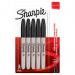 Sharpie Permanent Marker Fine Black (Pack of 5) 1986051 GL86051