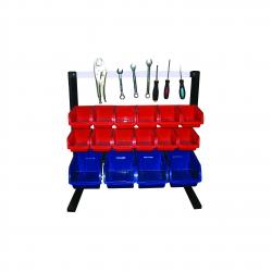 Cheap Stationery Supply of GPC Storage Bin Rack complete with 16 Bins With Magnetic Strip Office Statationery