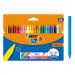 In the photograph, a set of 24 School Stationery Crayons by Bic Plastidecor is shown. The vibrant colors of the crayons are neatly displayed in their packaging, with each one labeled and ready for use. The Bic logo can be seen on the top of the packaging, indicating the brand of the crayons.