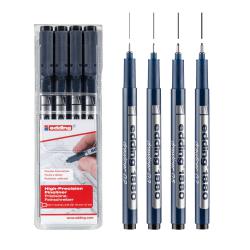 Cheap Stationery Supply of Edding 1880 Drawliner Fineliner Pen Black Pack of 4 Office Statationery