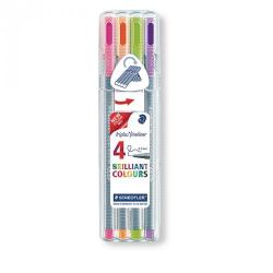 Cheap Stationery Supply of Staedtler Triplus 334 Fineliner Pen Assorted Pack of 4 Office Statationery