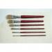 This picture features a set of 6 filbert style brushes from the School Stationery Art Accessories Filbert Series 30 collection. Each brush has a sleek wooden handle and soft bristles for precise and smooth strokes. Perfect for creating beautiful artwork in your school projects or personal hobbies.