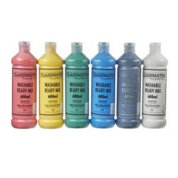 Cheap Stationery Supply of Ready Mixed Paint in Assorted Pack of 6 600ml Bottle Office Statationery