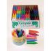The photo shows a large pack of 144 colorful school stationery crayons, perfect for young students. The vibrant hues are neatly arranged in a sturdy box, ready to inspire creativity and learning in the classroom.
