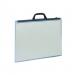 The photo shows a collection of School Stationery Portfolios with a Polythene Design Holdall in size A3. The vibrant colors and sleek design of the holdall make it easy to stay organized and carry all necessary school supplies. Each portfolio has a clear pocket to display important documents or artwork.