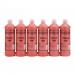 In the picture, there are six 600ml bottles of bright red ready mixed paint by School Stationery. They are neatly arranged in a row, with the colorful packaging displaying the product name and brand. These paints are perfect for any classroom art project, and the classmates are ready to start creating.