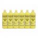 The image is of a set of 6 brilliant yellow, 600ml bottles of ready mixed paint from the brand Cmate. The bottles are labeled School Stationery Ready Mix and are neatly arranged, ready for use.