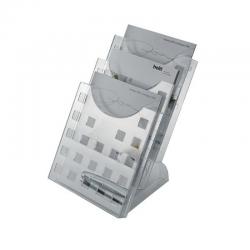 Cheap Stationery Supply of Helit Desktop 3 Pocket Literature Holder A4 H61027 HEL60309 Office Statationery
