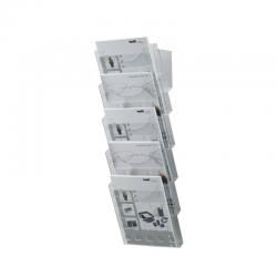 Cheap Stationery Supply of Helit 5 Pocket Literature Display Unit A4 (Dimensions: 214 x 150 x 578mm) H61031 HEL60320 Office Statationery