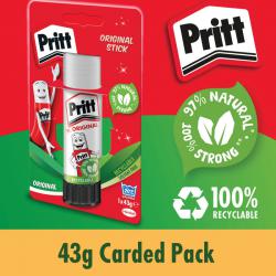Cheap Stationery Supply of Pritt Stick Large 43g Glue Stick (Pack of 12) 1456075 HK22352 Office Statationery