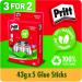 Pritt Stick 43g Glue Stick (Pack of 5) 3 for 2