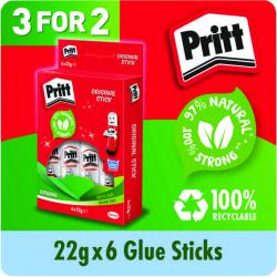 Cheap Stationery Supply of Pritt Stick 22g Glue Stick (Pack of 6) 3 for 2 HK810850 Office Statationery
