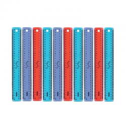 Cheap Stationery Supply of Helix Assorted Translucent Flexirule Rulers 30cm (Pack of 10) K47010 Office Statationery