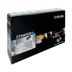Cheap Stationery Supply of Lexmark Cyan Return Program Toner Cartridge C734A1CG Office Statationery