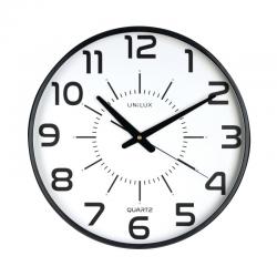 Cheap Stationery Supply of Unilux Maxi Pop Battery Clock Black 400094487 JD02390 Office Statationery