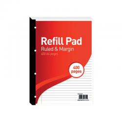 Cheap Stationery Supply of Hamelin 8mm Ruled/Margin Refill Pad A4 400 Sheet (Pack of 5) 400127670 JD04855 Office Statationery