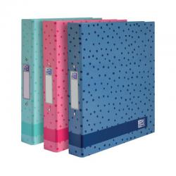 Cheap Stationery Supply of Oxford 40mm Ring Binder A4 Spots Teal/Pink/Navy (Pack of 3) 400158116 JD07466 Office Statationery