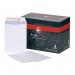 The picture shows a stack of Plus Fabric C5 envelopes. They are white and made of 120gsm paper. The envelopes have a peel and seal closure and come in a pack of 500.
