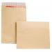 The picture shows a pack of 100 manilla gusset envelopes with the dimensions of 406x305x25mm. The envelopes are from Bong UK Ltd and are part of the New Guardian line. The gussets allow for extra storage space, making them perfect for larger documents.