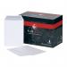 The image shows a pack of 500 white self-seal envelopes, each with a 120gsm weight. The envelopes are in the C5 size, suitable for A5 documents. The design is from Plus Fabric and features a simple, professional look. The envelopes are arranged neatly in the package, ready for use.