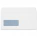 Plus Fabric DL Envelopes Window Wallet Self Seal 120gsm White (Pack of 500) J22370