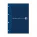 The photograph shows five A4 refill pads from Oxford My Notes. The pages are ruled and feature a margin, with four holes for easy organization. The pads are compact, making them perfect for note-taking on the go.