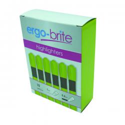 Cheap Stationery Supply of Ergo-Brite Ergonomic Highlighter Pen Yellow (Pack of 10) JN69979 JN69979 Office Statationery