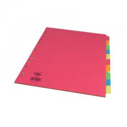 Cheap Stationery Supply of Concord Divider 10-Part A4 160gsm Bright Assorted 50899 JT50899 Office Statationery