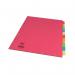 The photograph captures a pack of Concord dividers and indexes, featuring 10 vividly-colored 10-part dividers in A4 size. The high-quality 160gsm paper gives off a bright and professional appearance. Each divider is neatly labeled for easy organization.