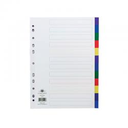 Cheap Stationery Supply of Concord Divider 12-Part A4 Polypropylene Multicoloured 65999 JT65999 Office Statationery