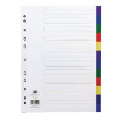 Cheap Stationery Supply of Concord Divider 12-Part A4 Polypropylene Multicoloured 65999 JT65999 Office Statationery