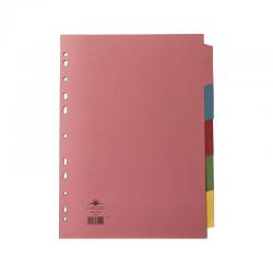 Cheap Stationery Supply of Concord Divider 5-Part A4 160gsm Multicoloured (Pack of 5) 71190 JT71190 Office Statationery