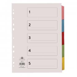 Cheap Stationery Supply of Concord Divider 5-Part A4 Multicoloured Tabs with Contents 71198/PJ11 JT71198 Office Statationery