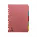 This photo displays a set of Concord Dividers & Indexes, specifically the 5-part A4 160gsm Multicoloured edition. The vibrant colors and sturdy material are immediately noticeable, providing organization and durability for any project or document.