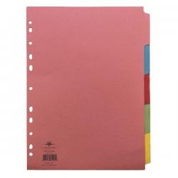 Cheap Stationery Supply of Concord Divider 5-Part A4 160gsm Multicoloured 71199/J11 JT71199 Office Statationery