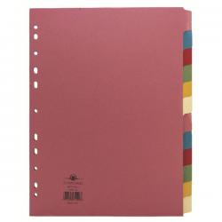 Cheap Stationery Supply of Concord Divider 12-Part A4 160gsm Multicoloured 71499/J14 JT71499 Office Statationery